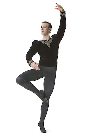 simsearch:640-01351921,k - Male ballet dancer performing ballet Foto de stock - Sin royalties Premium, Código: 640-01351889