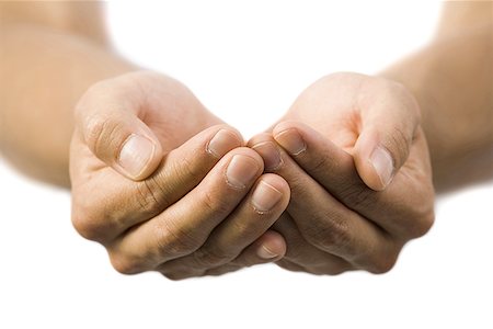 Close-up of a cupped hands Stock Photo - Premium Royalty-Free, Code: 640-01352069