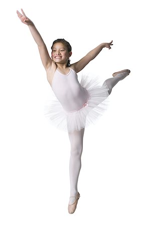 Ballerina dancing on one leg Stock Photo - Premium Royalty-Free, Code: 640-01352608