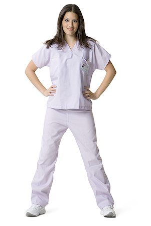 simsearch:640-01364042,k - Portrait of a female nurse standing with arms akimbo Stock Photo - Premium Royalty-Free, Code: 640-01352868