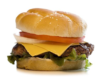 simsearch:640-01354413,k - Close-up of a hamburger Foto de stock - Sin royalties Premium, Código: 640-01353279