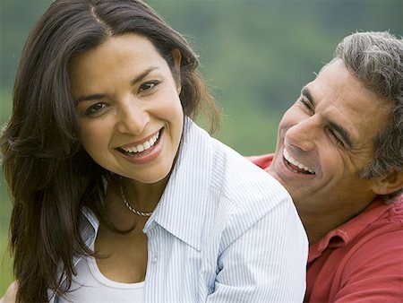 simsearch:640-01356213,k - Close-up of a man and a woman smiling Stock Photo - Premium Royalty-Free, Code: 640-01353724