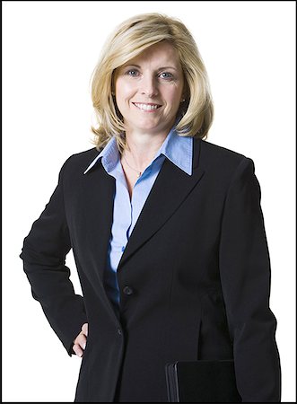 shirt collar - Portrait of a businesswoman smiling Foto de stock - Sin royalties Premium, Código: 640-01353923