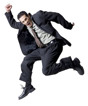 simsearch:640-01349238,k - Close-up of a businessman jumping Stock Photo - Premium Royalty-Free, Code: 640-01353976
