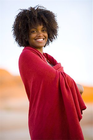 simsearch:640-01358229,k - Portrait of a young woman wrapped in a towel Stock Photo - Premium Royalty-Free, Code: 640-01364897