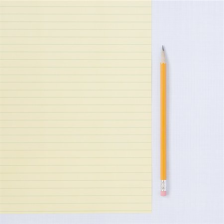 pad of paper - Lined note pad with pencil Stock Photo - Premium Royalty-Free, Code: 640-01364952