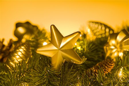 Close-up of Christmas ornaments Stock Photo - Premium Royalty-Free, Code: 640-01365673