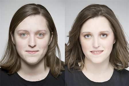 Before and after makeover photos Stock Photo - Premium Royalty-Free, Code: 640-01361292