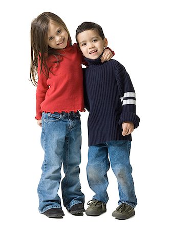 Portrait of a girl with her brother Stock Photo - Premium Royalty-Free, Code: 640-01361481