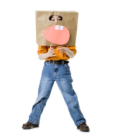 simsearch:700-02756413,k - Portrait of a boy wearing a cardboard box Stock Photo - Premium Royalty-Free, Code: 640-01363548