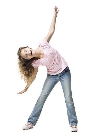 simsearch:640-01601671,k - Girl leaning with arms up Stock Photo - Premium Royalty-Free, Code: 640-01601675