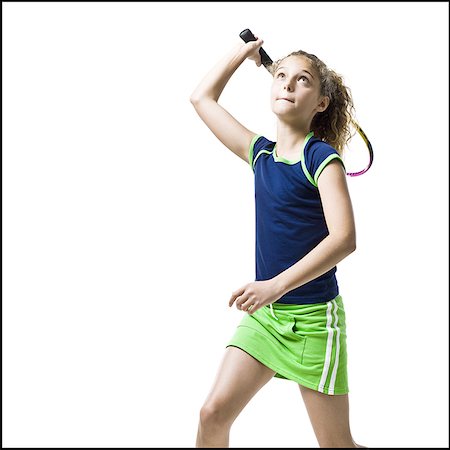 simsearch:640-06050635,k - Girl swinging tennis racquet Stock Photo - Premium Royalty-Free, Code: 640-01601706