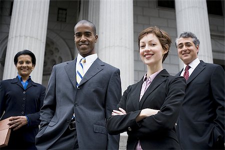 simsearch:640-01351636,k - Portrait of lawyers in front of a courthouse Stock Photo - Premium Royalty-Free, Code: 640-02764718