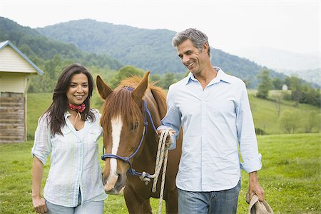 simsearch:640-01356213,k - man and a woman with a horse Stock Photo - Premium Royalty-Free, Code: 640-02767489
