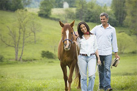 simsearch:640-01356213,k - man and a woman walking with a horse Stock Photo - Premium Royalty-Free, Code: 640-02767490