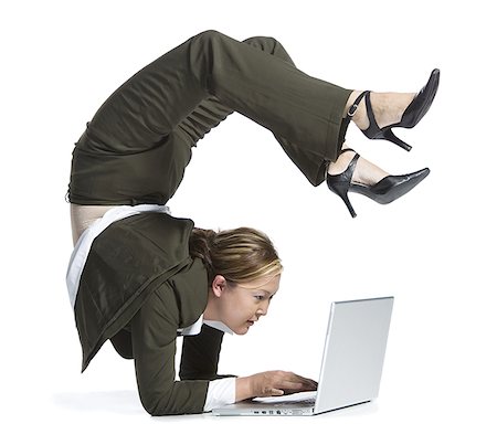 simsearch:640-02768599,k - Female contortionist businesswoman Stock Photo - Premium Royalty-Free, Code: 640-02768606