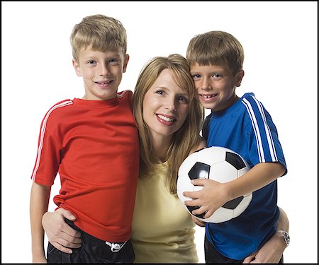 family team - Soccer mom with sons Stock Photo - Premium Royalty-Free, Code: 640-02769049