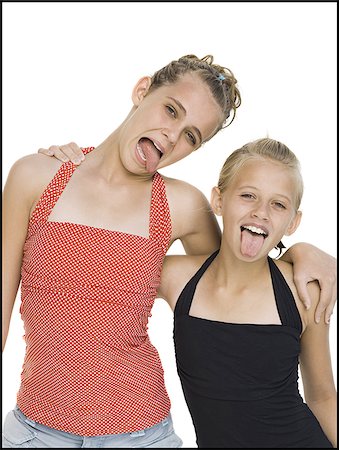 Deux jeunes soeurs Photographie de stock - Premium Libres de Droits, Code: 640-02769624