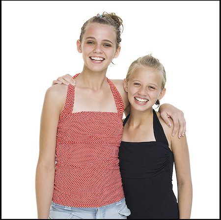Two young sisters Foto de stock - Sin royalties Premium, Código: 640-02769625