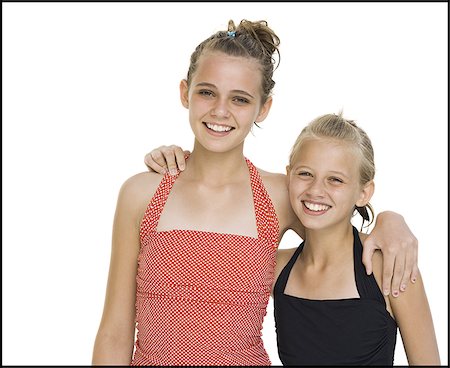 Two young sisters Foto de stock - Sin royalties Premium, Código: 640-02769627