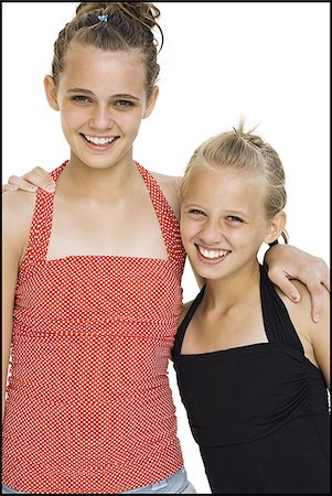 Two young sisters Foto de stock - Sin royalties Premium, Código: 640-02769622