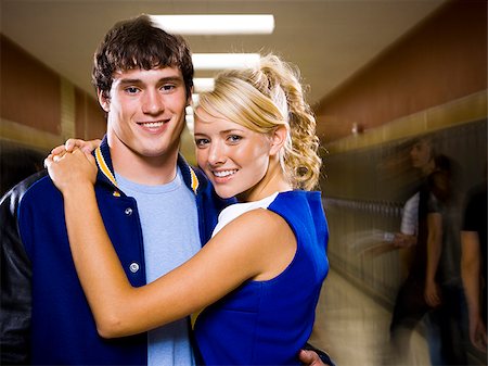 Teenage couple at school. Stock Photo - Premium Royalty-Free, Code: 640-02776430