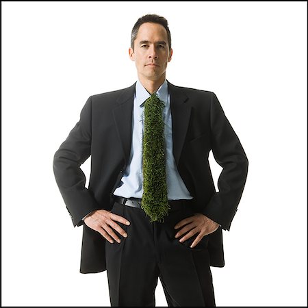 businessman with a tie made of grass Stock Photo - Premium Royalty-Free, Code: 640-02778443