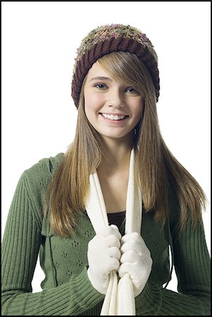 simsearch:640-02773530,k - Girl with scarf and hat Stock Photo - Premium Royalty-Free, Code: 640-02771409