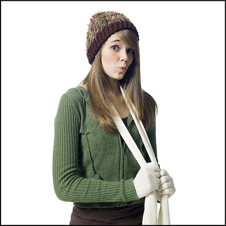 simsearch:640-02773530,k - Girl with scarf and hat Stock Photo - Premium Royalty-Free, Code: 640-02771410