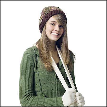 simsearch:640-02773530,k - Girl with scarf and hat Stock Photo - Premium Royalty-Free, Code: 640-02771411