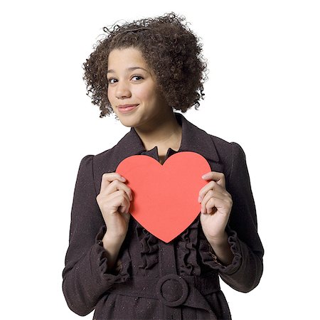 simsearch:640-02773530,k - Girl with red heart Stock Photo - Premium Royalty-Free, Code: 640-02772635