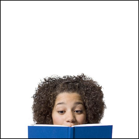 simsearch:640-02773530,k - Girl with hardcover book Stock Photo - Premium Royalty-Free, Code: 640-02772638