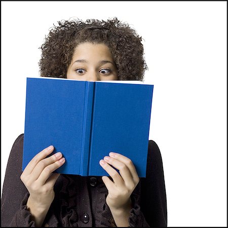 simsearch:640-02773530,k - Girl with hardcover book Stock Photo - Premium Royalty-Free, Code: 640-02772644