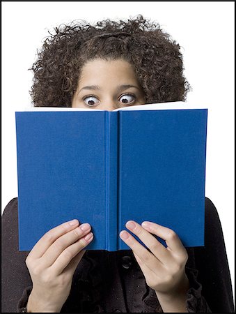 simsearch:640-02773530,k - Girl with hardcover book Stock Photo - Premium Royalty-Free, Code: 640-02772645