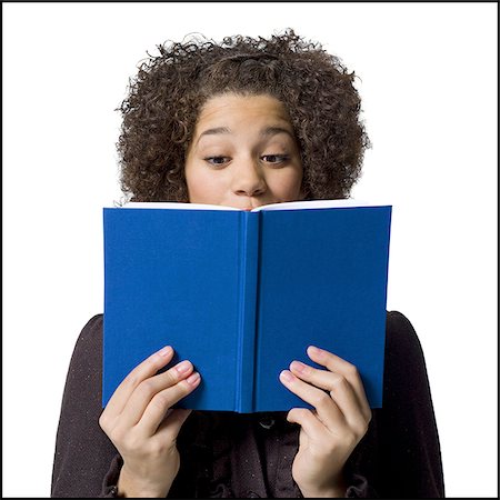 simsearch:640-02773530,k - Girl with hardcover book Stock Photo - Premium Royalty-Free, Code: 640-02772641