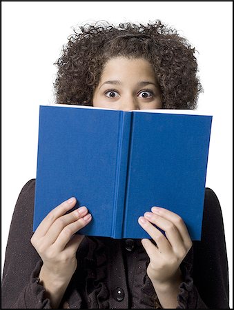 simsearch:640-02773530,k - Girl with hardcover book Stock Photo - Premium Royalty-Free, Code: 640-02772642