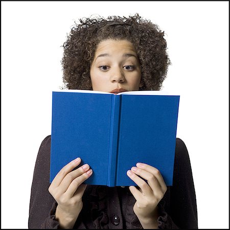 simsearch:640-02773530,k - Girl with hardcover book Stock Photo - Premium Royalty-Free, Code: 640-02772643