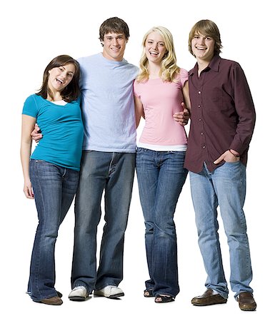 Four people smiling Stock Photo - Premium Royalty-Free, Code: 640-02773472