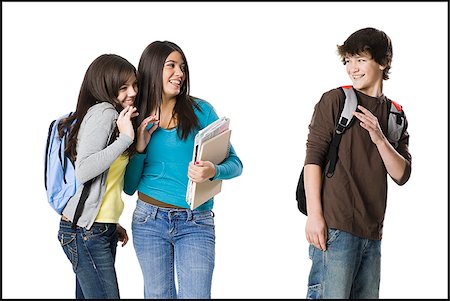 teenage girls and boy Stock Photo - Premium Royalty-Free, Code: 640-02949033