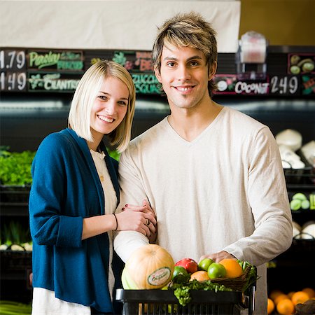 man and woman at the supermarket Stock Photo - Premium Royalty-Free, Code: 640-02949214