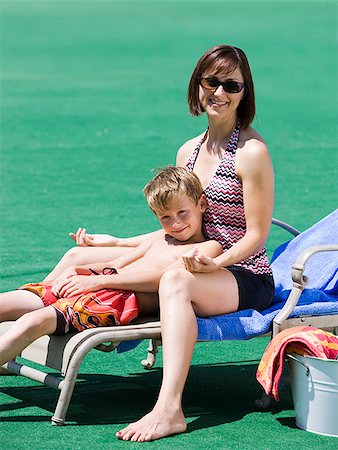 simsearch:640-02951471,k - mother and son at a water park Stock Photo - Premium Royalty-Free, Code: 640-02951494