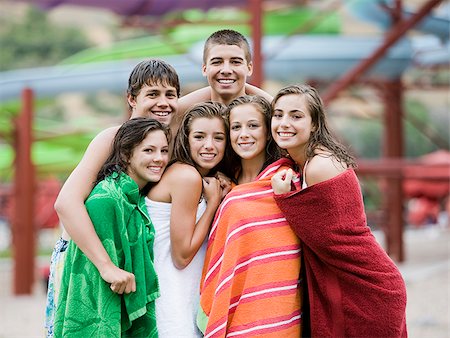 teenagers at a waterpark Stock Photo - Premium Royalty-Free, Code: 640-02951808
