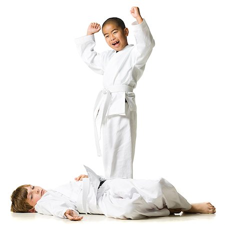 youth practicing martial arts Stock Photo - Premium Royalty-Free, Code: 640-02952067