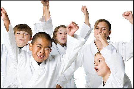 youth practicing martial arts Stock Photo - Premium Royalty-Free, Code: 640-02952077