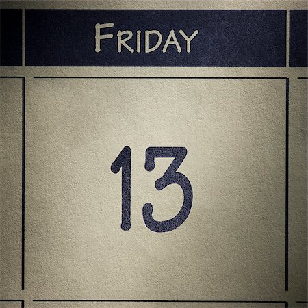 superstition - friday the 13th on a calendar Stock Photo - Premium Royalty-Free, Code: 640-02952155