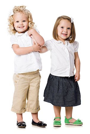 two little girls Foto de stock - Sin royalties Premium, Código: 640-02952686