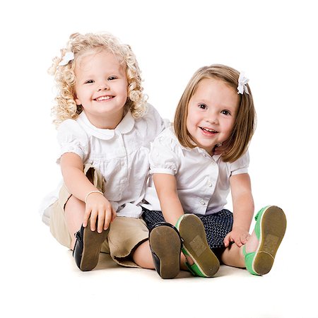 two little girls Foto de stock - Sin royalties Premium, Código: 640-02952683