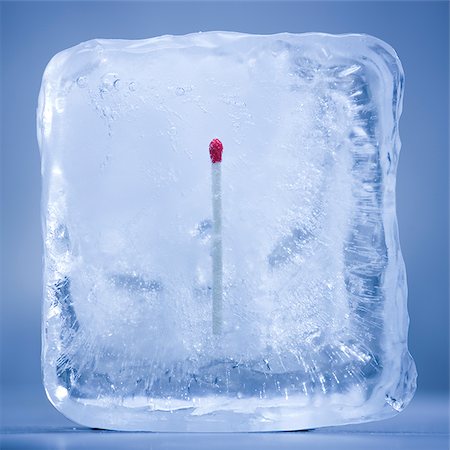 match frozen in a block of ice Stock Photo - Premium Royalty-Free, Code: 640-02953070