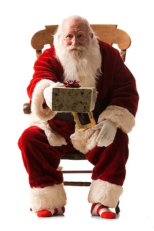 simsearch:640-03260410,k - santa claus giving a present Stock Photo - Premium Royalty-Free, Code: 640-02953419