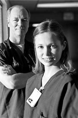 Hospital workers posing Stock Photo - Premium Royalty-Free, Code: 640-03255815